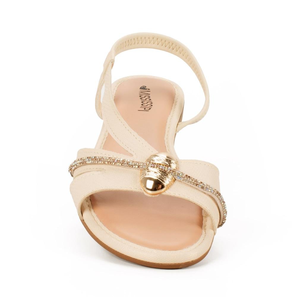 Sandália Mississipi Rasteira Feminina J2071 Off White 6