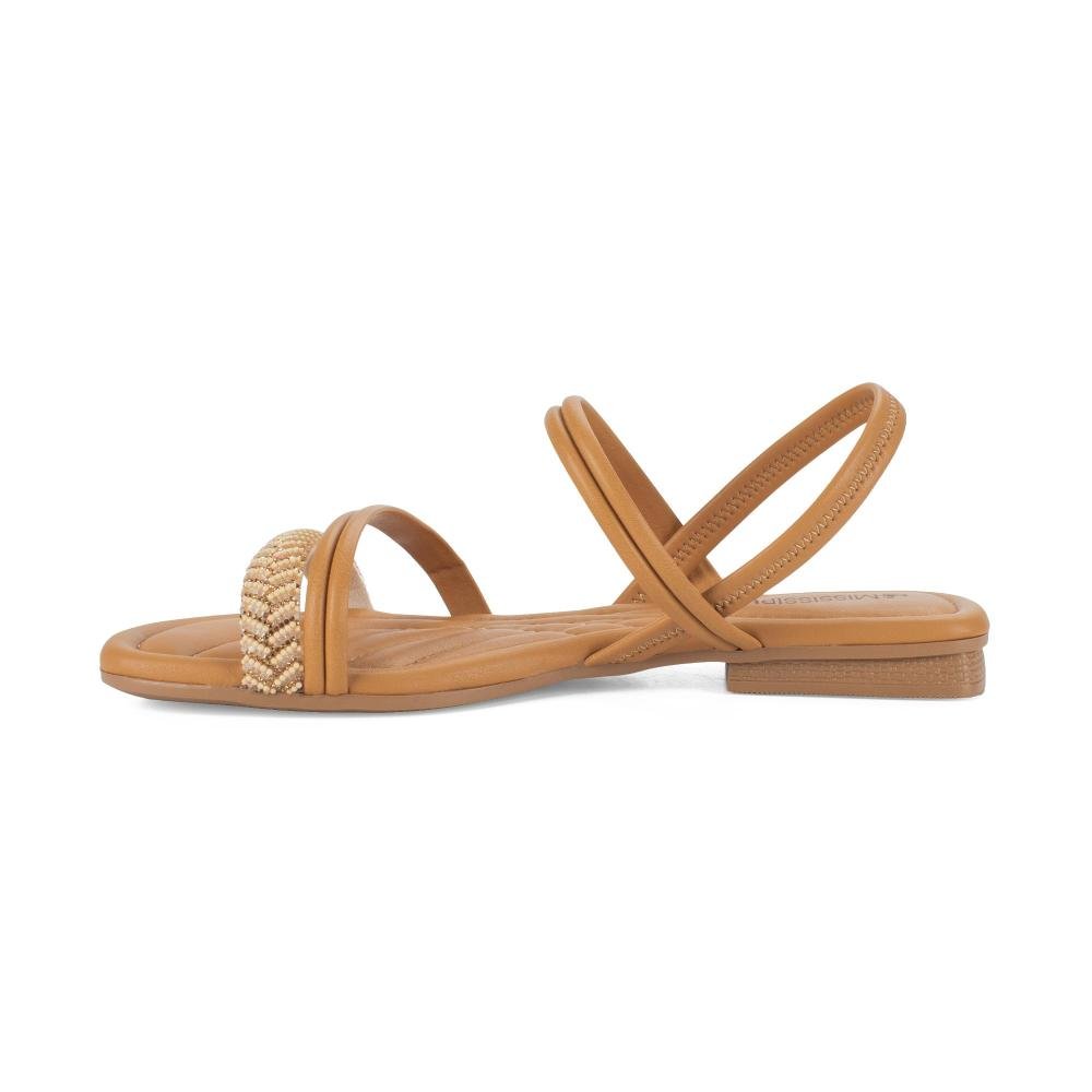 Sandália Mississipi Rasteira Feminina J2042 Caramelo 4