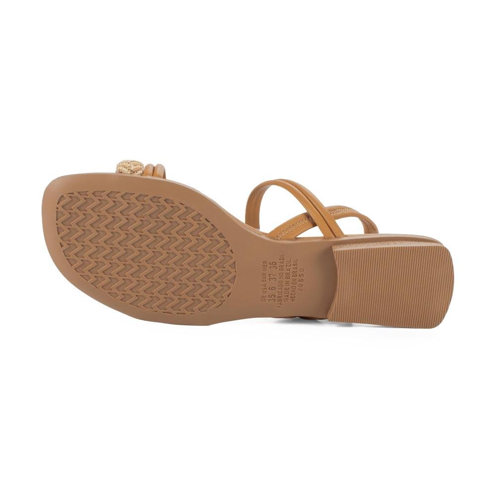 Sandália Mississipi Rasteira Feminina J2042 Caramelo 5