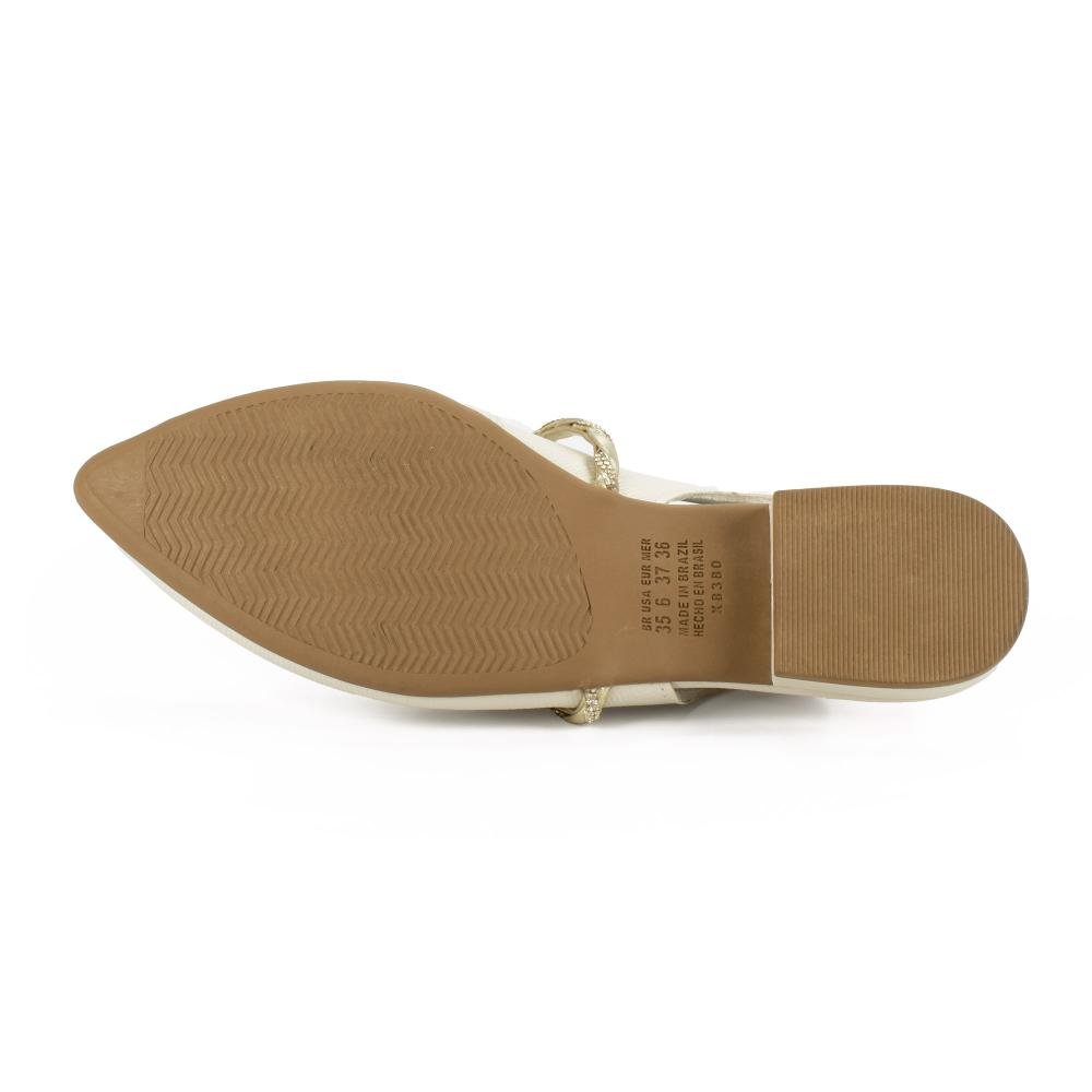 Sapato Mississipi de Salto Baixo Feminino J2262 Off White 5
