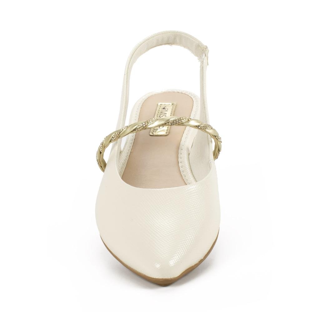 Sapato Mississipi de Salto Baixo Feminino J2262 Off White 6