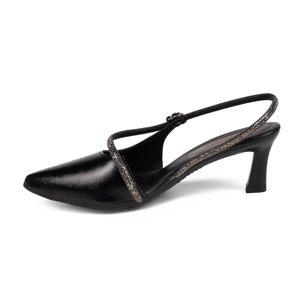 Scarpin Mississipi de Salto Baixo Feminino J2441 Preto 4