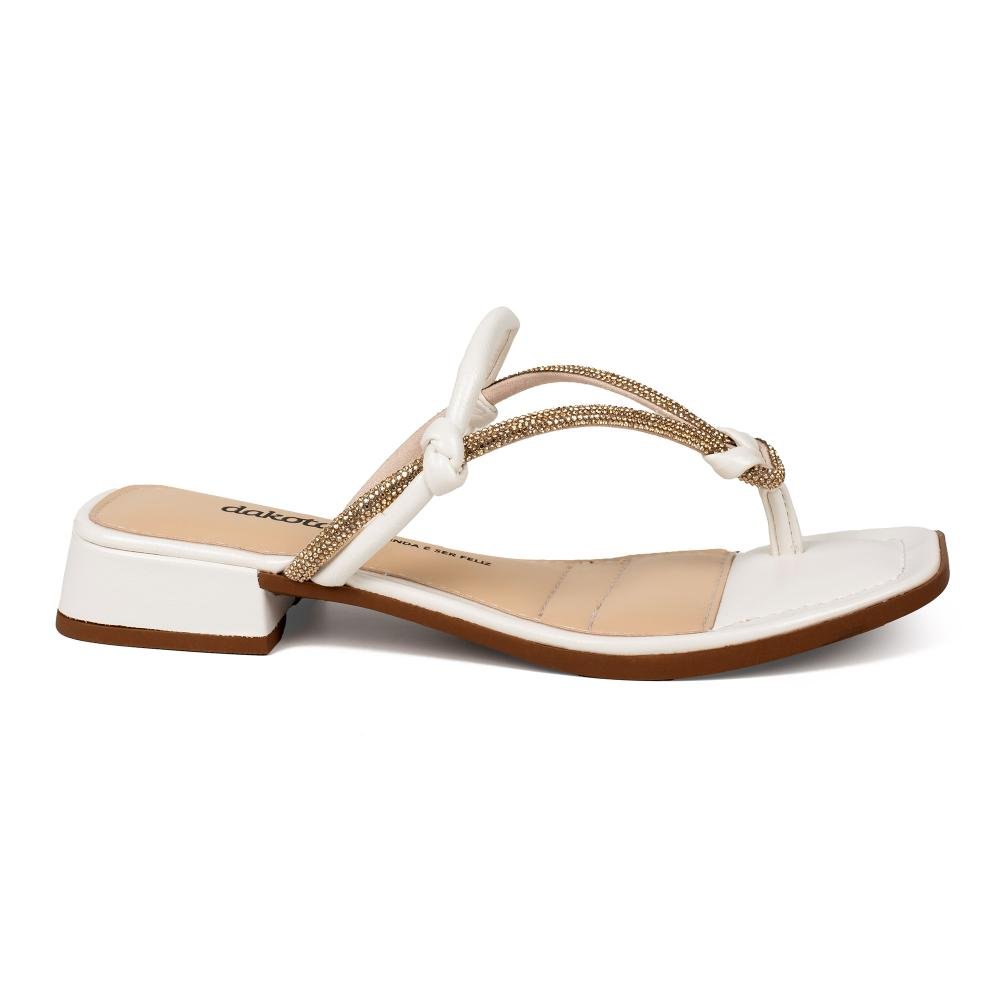 Tamanco Dakota de Salto Bloco Feminino DC303 Branco 3