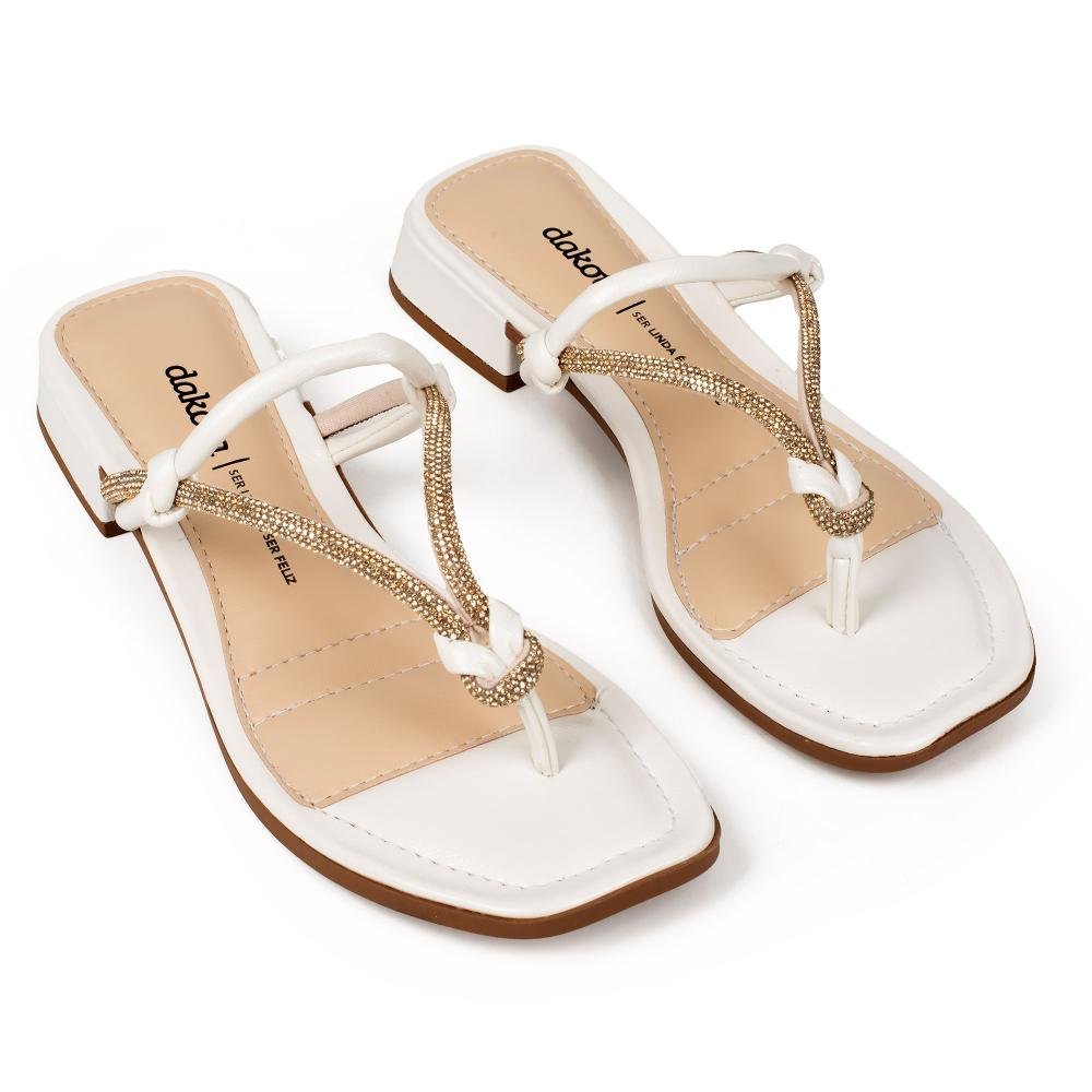 Tamanco Dakota de Salto Bloco Feminino DC303 Branco 6