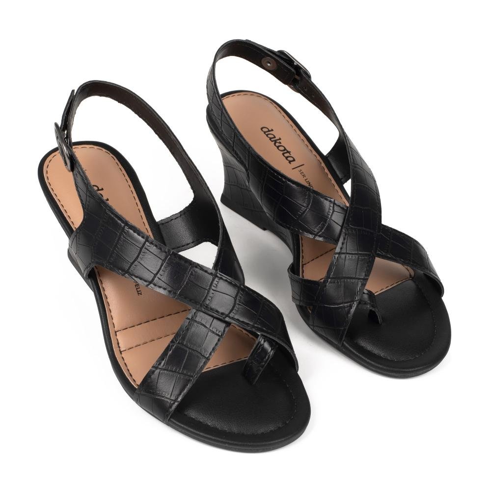Sandália Dakota Anabela Feminina DC262 Preto 6