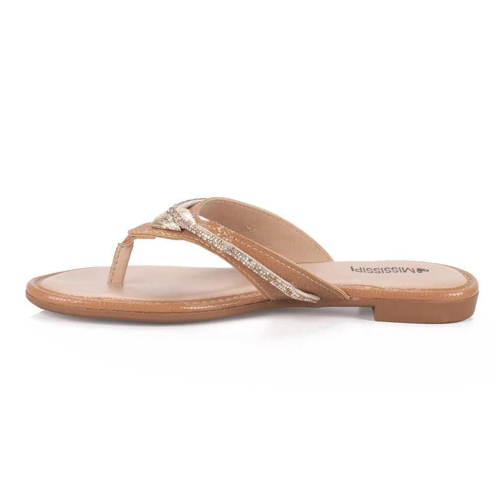 Chinelo Mississipi Feminina J2073 Caramelo 4