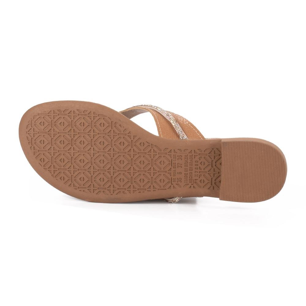 Chinelo Mississipi Feminina J2073 Caramelo 5