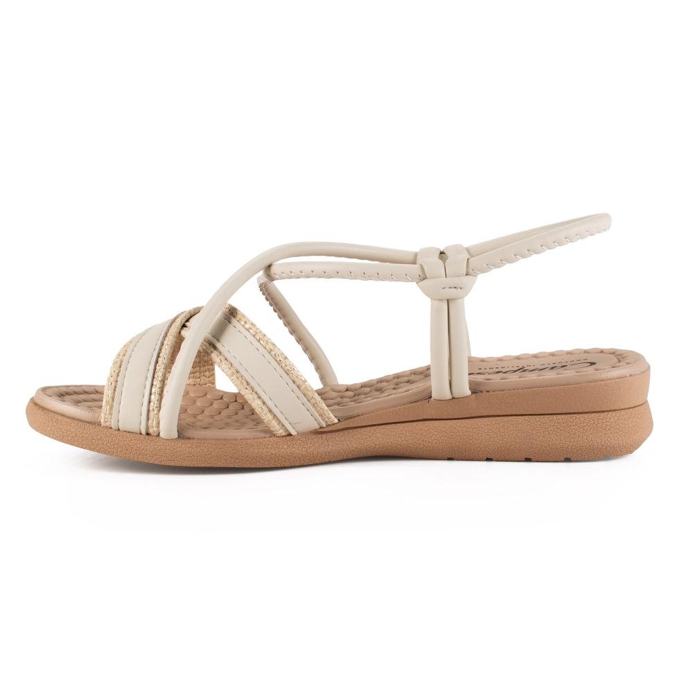 Sandália Campesí Anabela Feminina CE992 Off White 3