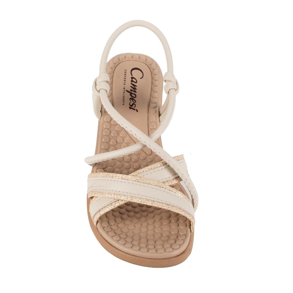 Sandália Campesí Anabela Feminina CE992 Off White 5