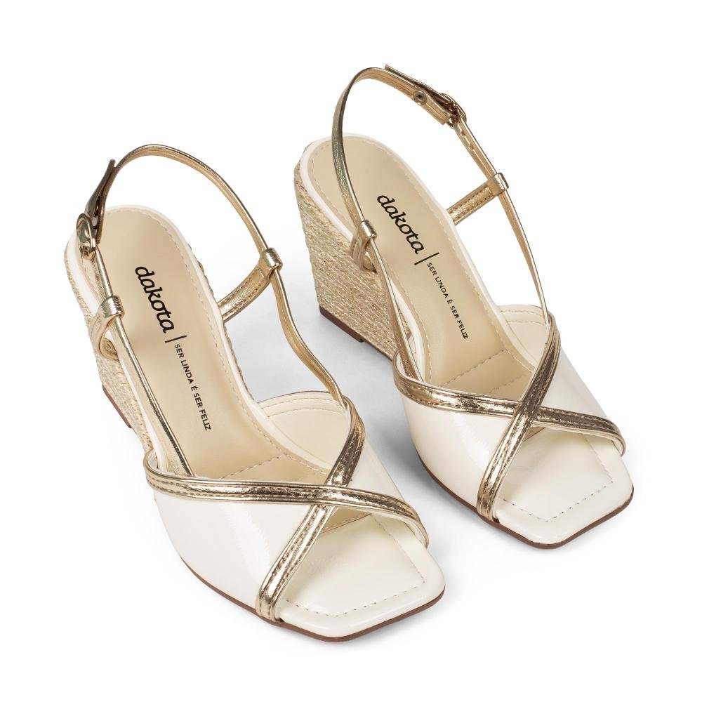 Sandália Dakota Anabela Feminina DC252 Off White 6