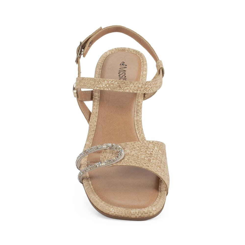 Sandália Mississipi de Salto Alto Feminina J2111 Bege 6