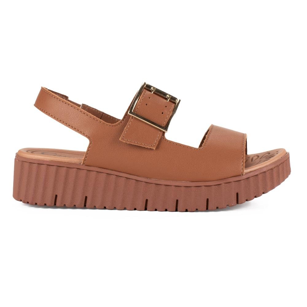 Sandália Campesí Flatform Feminina CP553 Caramelo 3