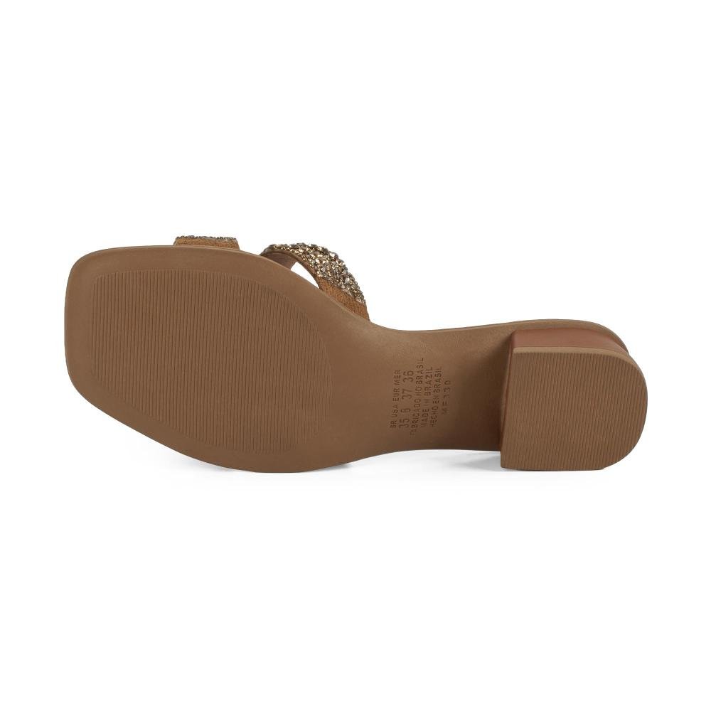 Tamanco Mississipi de Salto Bloco Feminino J2511 Caramelo 5