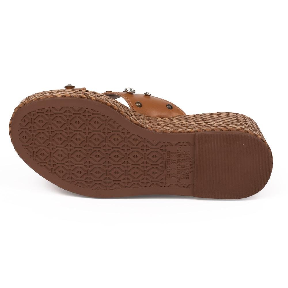 Tamanco Tanara Anabela Feminino T9823 Caramelo 5