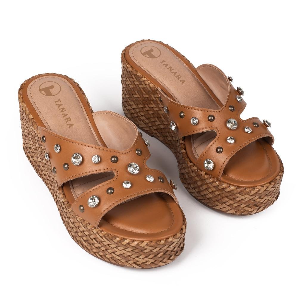 Tamanco Tanara Anabela Feminino T9823 Caramelo 6