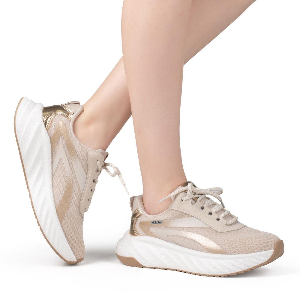 Dad Sneaker Dakota Feminino D2237 Bege 2