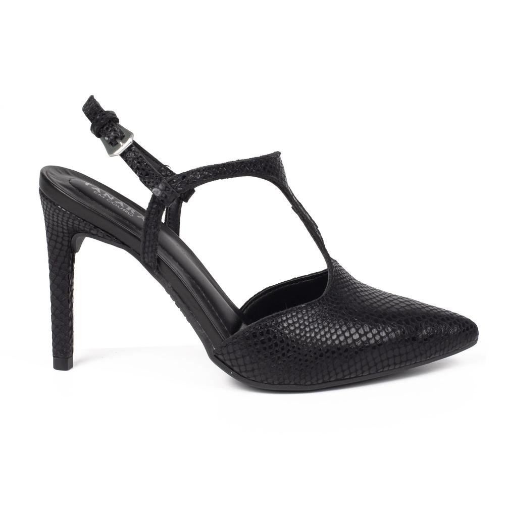 Scarpin Tanara Em Couro de Salto Alto Feminino T9842 Preto 3