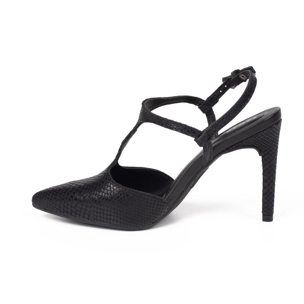 Scarpin Tanara Em Couro de Salto Alto Feminino T9842 Preto 4