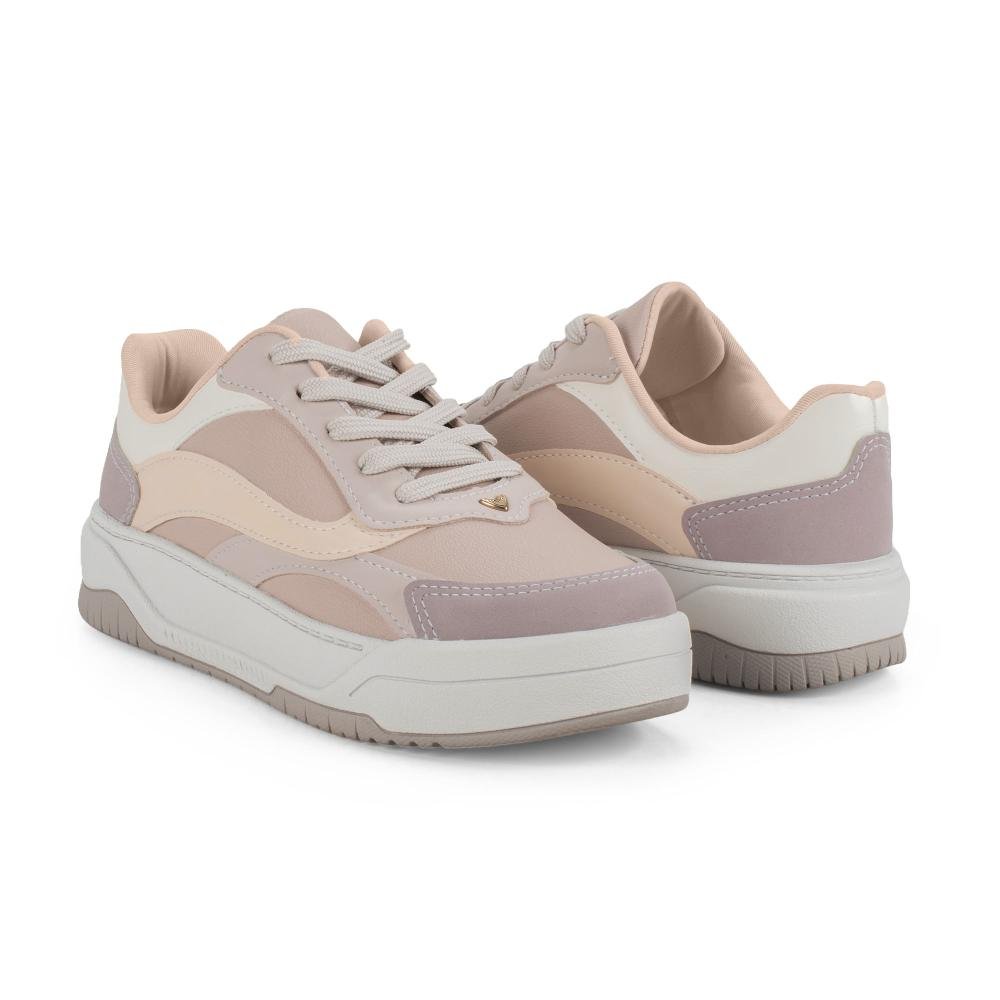 Tênis Mississipi Flatform Feminino J2771 Off White/Bege 5