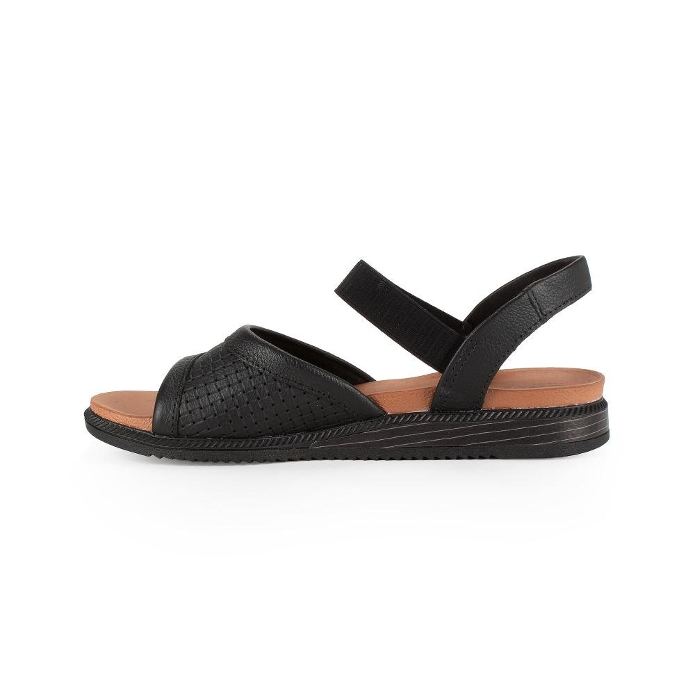 Sandália Campesí Em Couro Flatform Feminina CE652 Preto 3