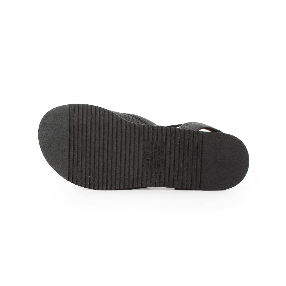 Sandália Campesí Em Couro Flatform Feminina CE652 Preto 4