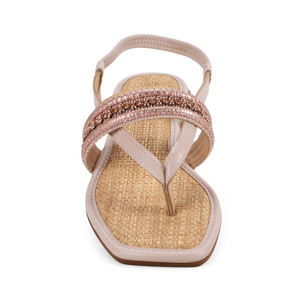Sandália Mississipi Rasteira Feminina J2492 Bege 6