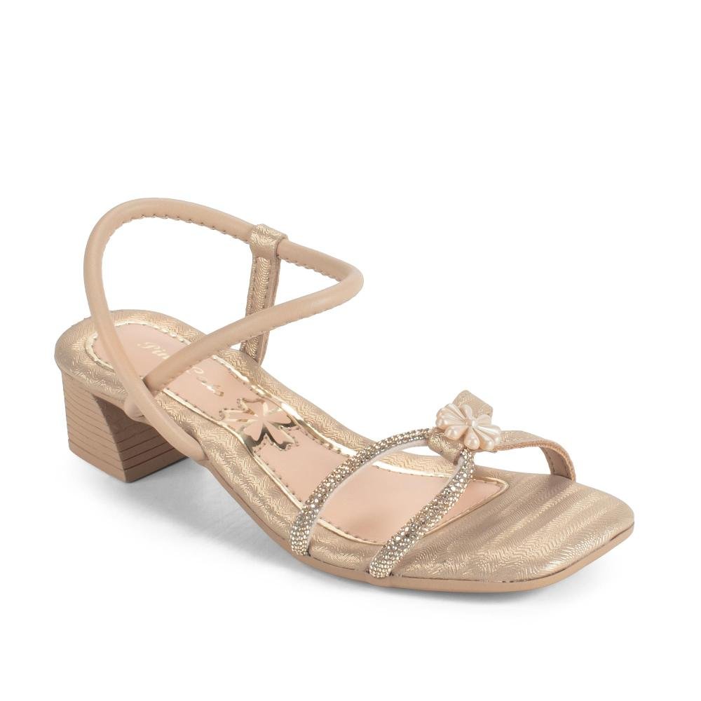 Sandália Pink Cats Infantil de Salto Bloco V6692