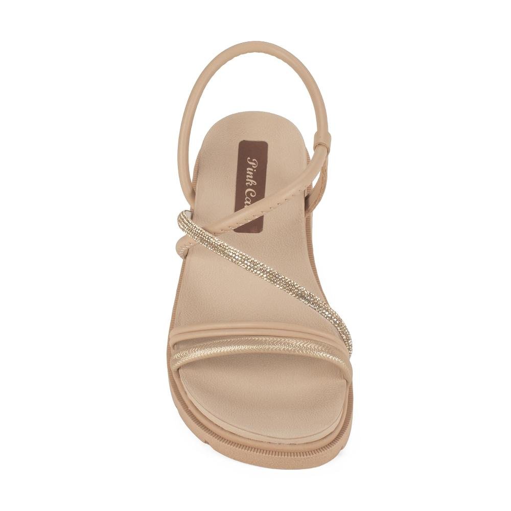 Sandália Pink Cats Infantil Flatform V6652 Bege 5