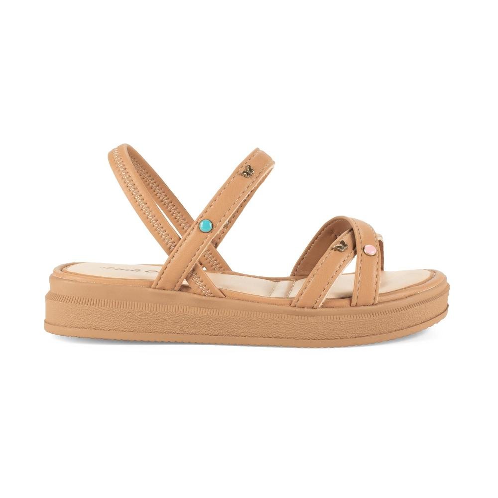 Sandália Pink Cats Infantil Flatform V6721 Caramelo 2