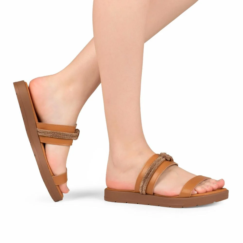 Slide Dakota Flatform Feminino DC331 Caramelo 2