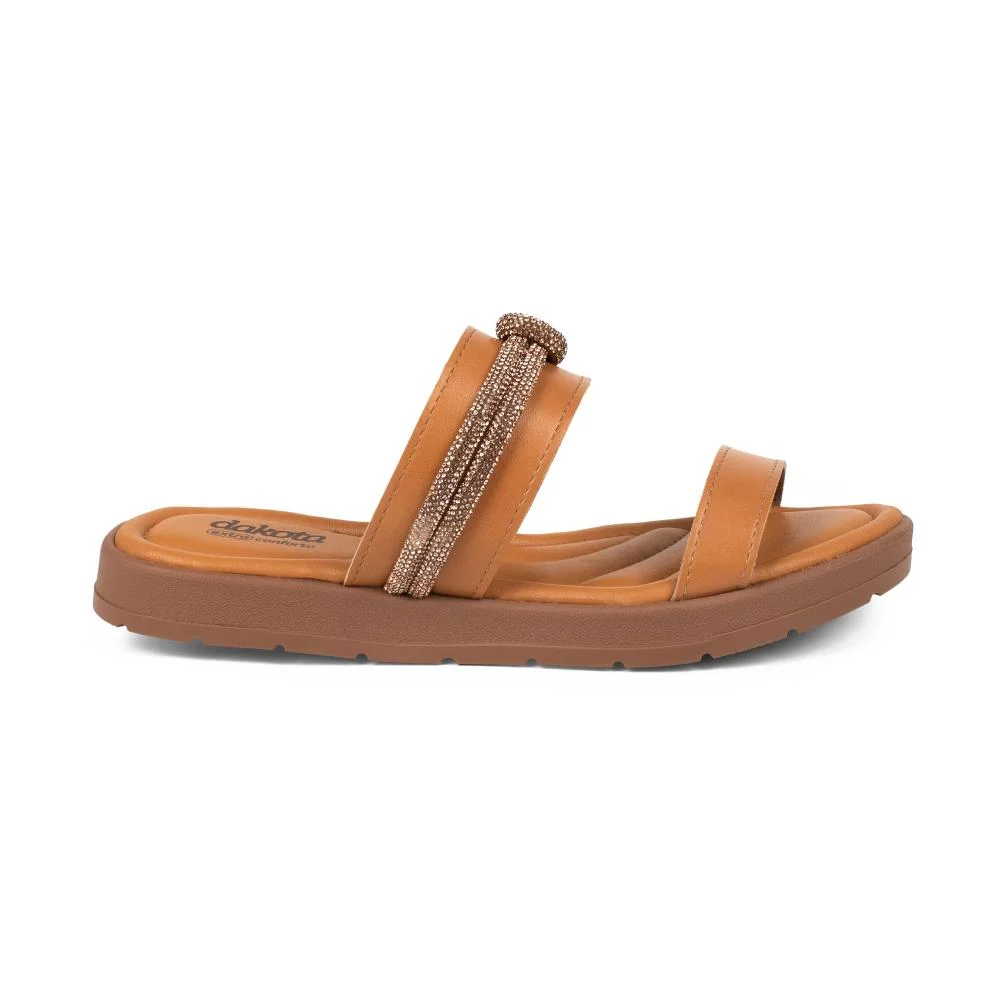 Slide Dakota Flatform Feminino DC331 Caramelo 3