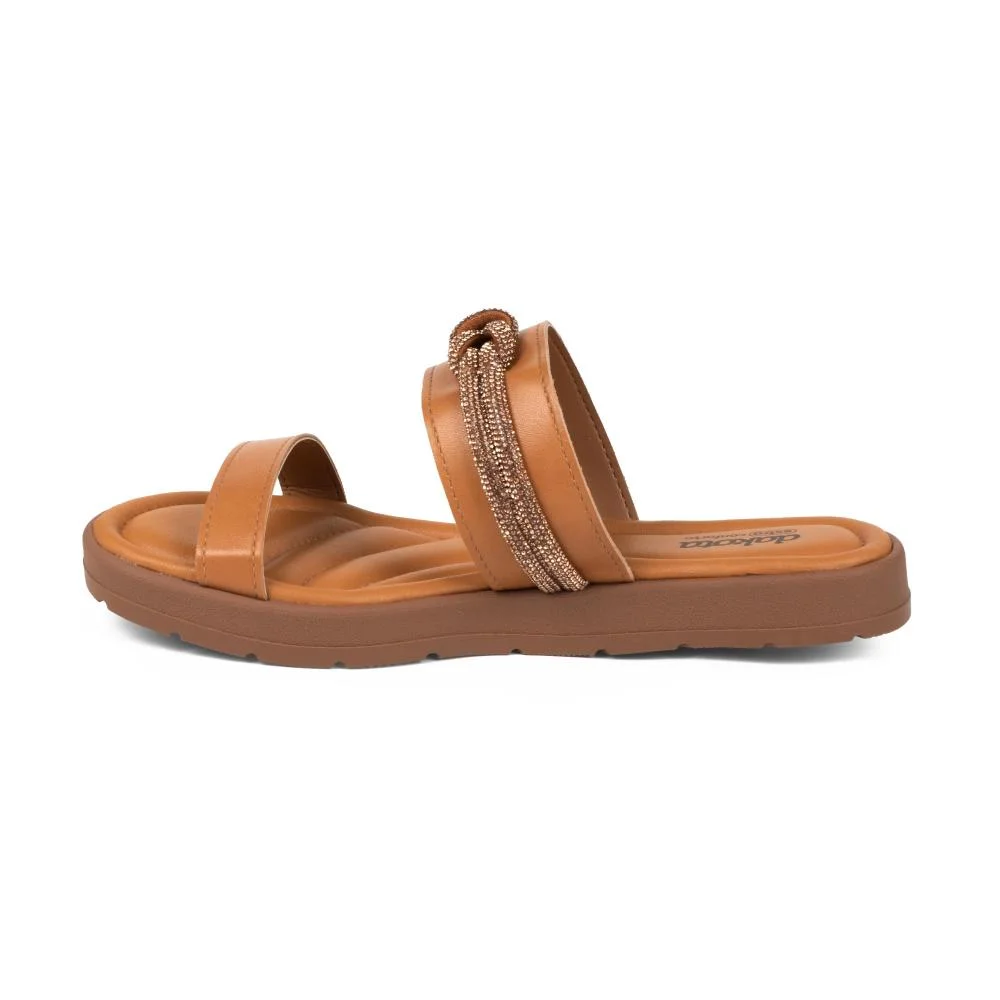 Slide Dakota Flatform Feminino DC331 Caramelo 4