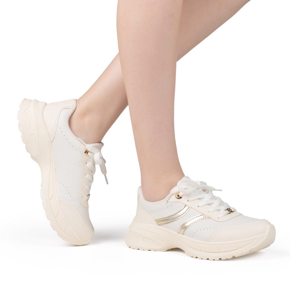 Tênis Kolosh Athletic Feminino C4781 Branco/Bege 2