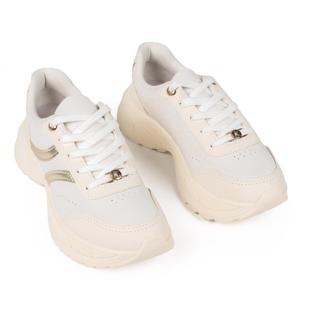 Tênis Kolosh Athletic Feminino C4781 Branco/Bege 5