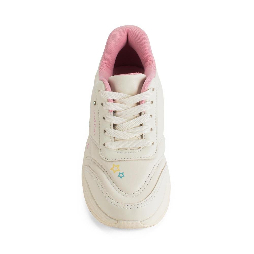 Tênis Pink Cats Infantil Jogging V6862 Off White 5