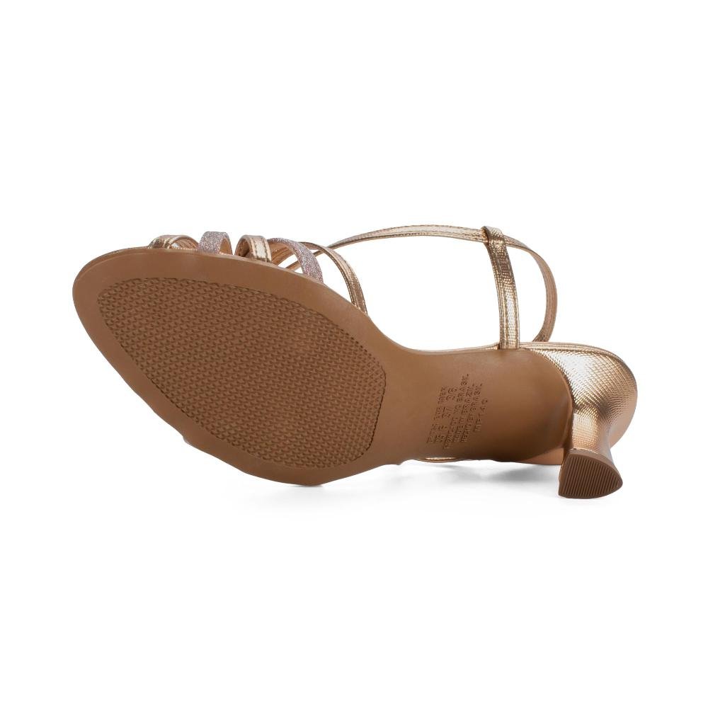 Sandália Mississipi de Salto Fino Metalizada Feminina J2571 Rosé 6