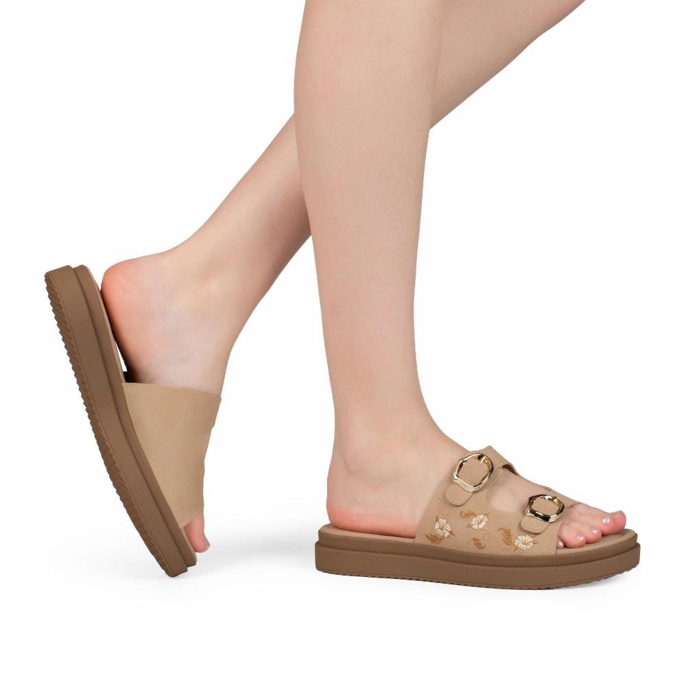 Slide Dakota Papete Flatform Feminino DC011 Bege 2