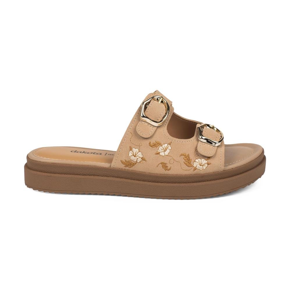Slide Dakota Papete Flatform Feminino DC011 Bege 3