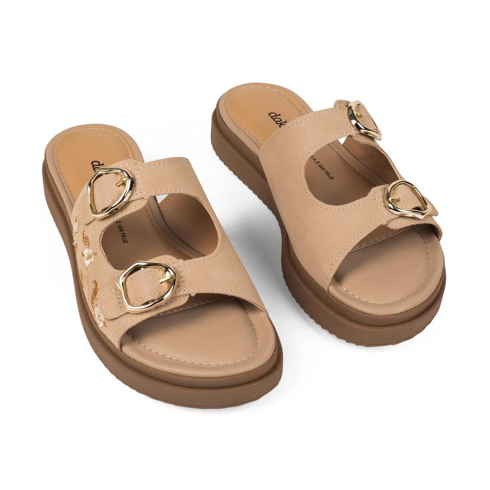 Slide Dakota Papete Flatform Feminino DC011 Bege 6