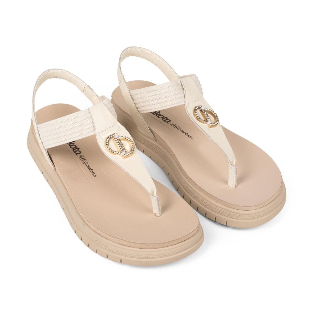 Sandália Dakota Flatform Feminina DB805 Bege Claro 6