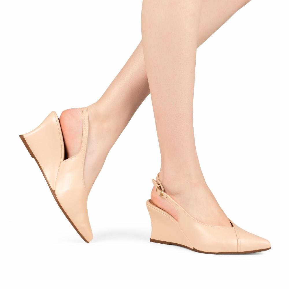 Scarpin Dakota Anabela Feminino D2864 Bege 2