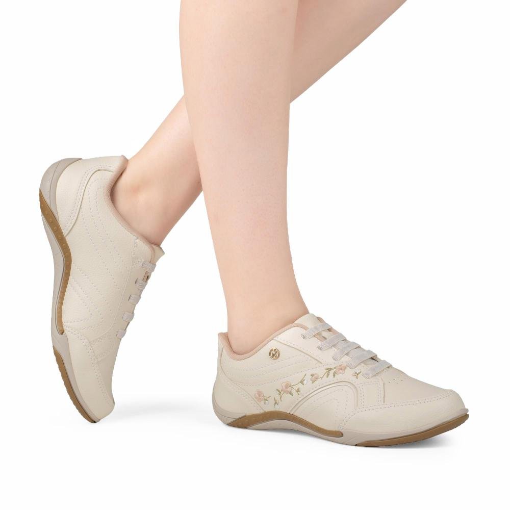 Tênis Kolosh Casual Feminino C1289B Bege Claro 2
