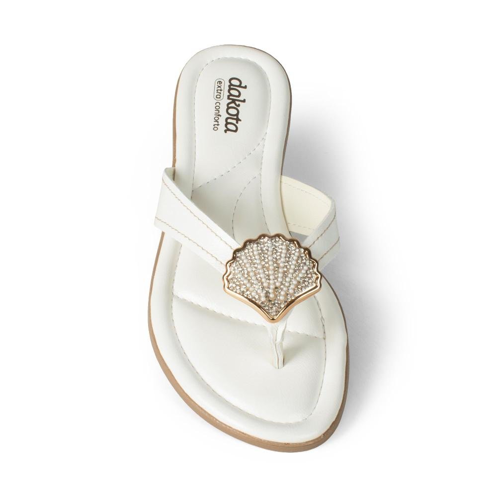 Chinelo Dakota Feminina DB905 Branco 6