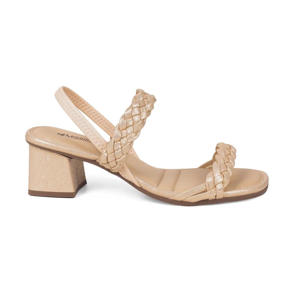 Sandália Mississipi de Salto Bloco Feminina J2652 Rosa 3