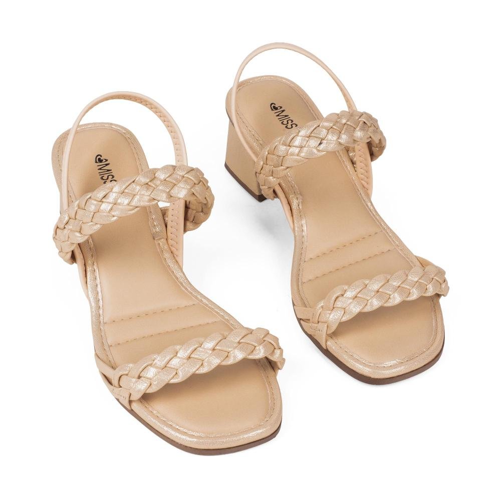 Sandália Mississipi de Salto Bloco Feminina J2652 Rosa 6