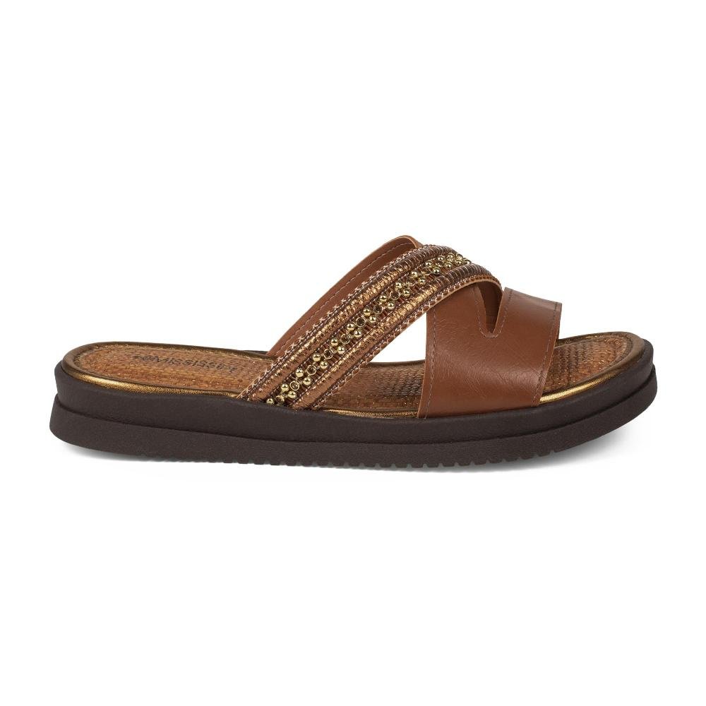 Slide Mississipi Flatform Feminino J2732 Castanho 3