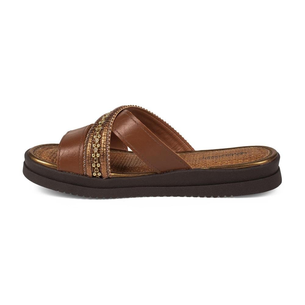 Slide Mississipi Flatform Feminino J2732 Castanho 4