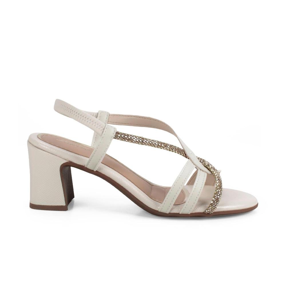 Sandália Mississipi de Salto Bloco Feminina J2541 Branco 3