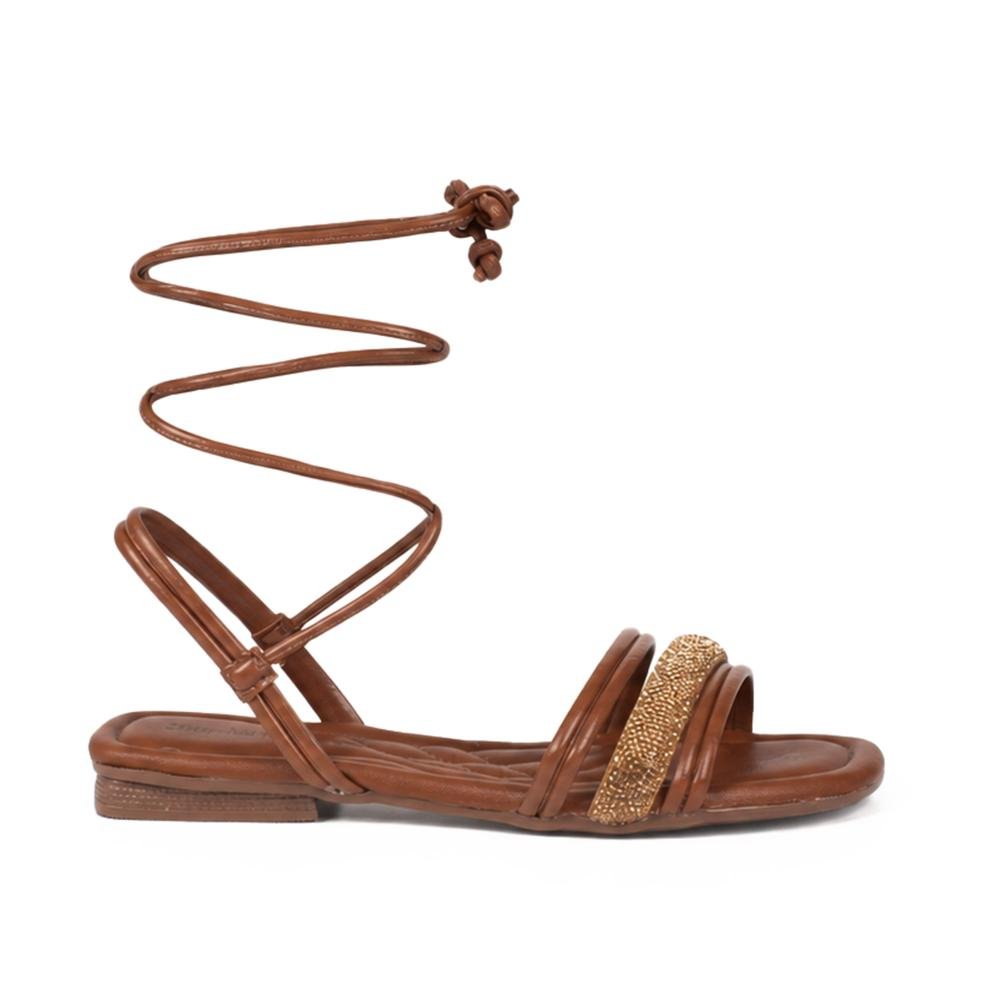 Sandália Mississipi Rasteira Feminina J2044 Caramelo 3