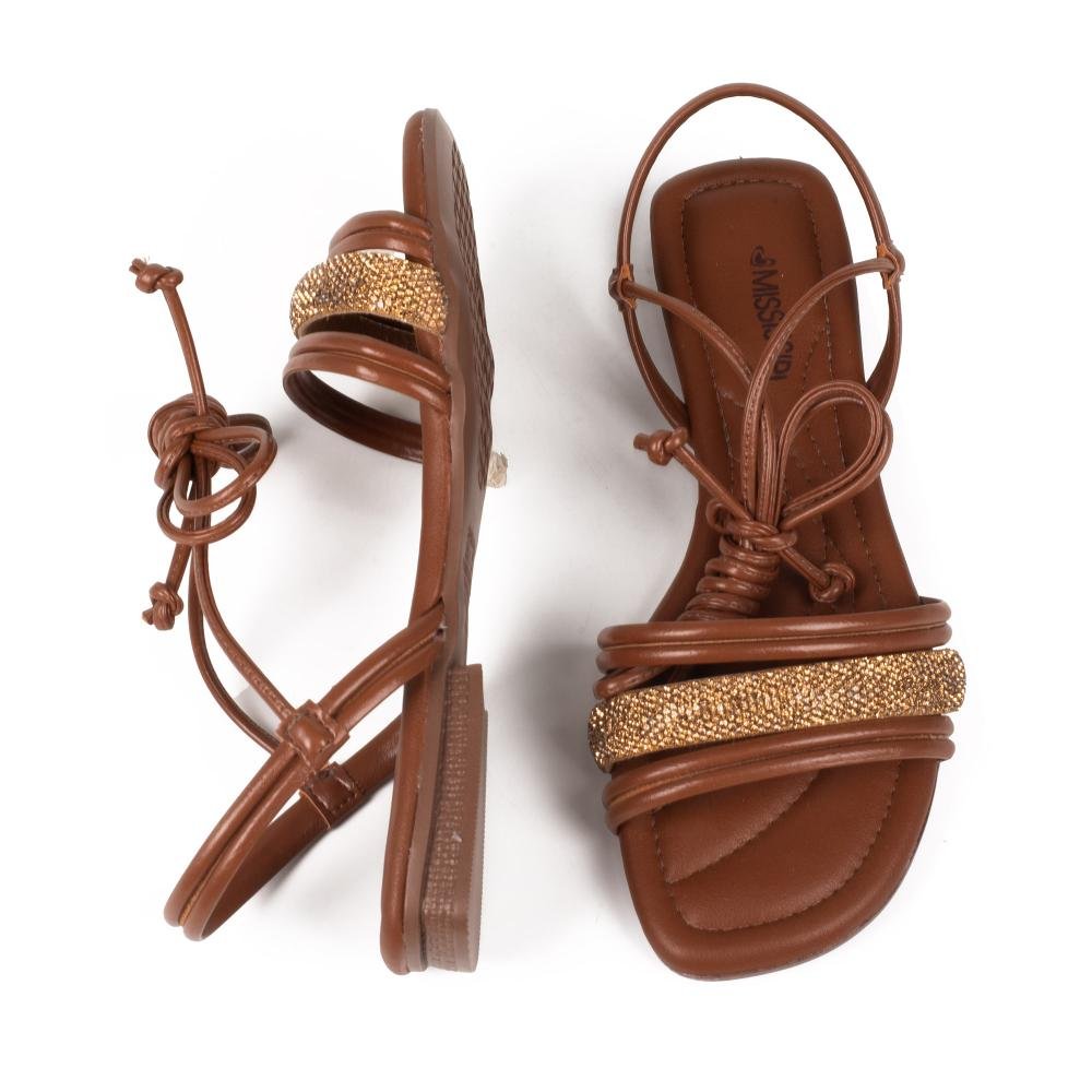 Sandália Mississipi Rasteira Feminina J2044 Caramelo 5